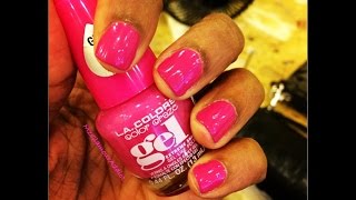 Get The Look  LA COLORS GEL NAIL POLISH Review  Demo [upl. by Walt616]