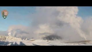 Crazy Morning at Yellowstone Old Faithful 12118 Large eruptions [upl. by Etnaled]