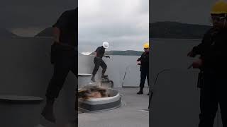 Extremely dangerous anchor drop  US Navy [upl. by Enixam]