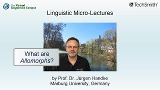 MOR013  Linguistic MicroLectures Allomorphs [upl. by Ardried]