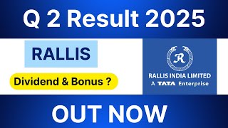 Rallis India Q2 Result 2025  Rallis India share latest news  Rallis India dividend news tata [upl. by Ahseinod]