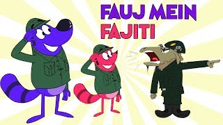 Fauj Mein Fajiti Ep 2 Pyaar Mohabbat Happy Lucky Indian Indian Cartoon Show [upl. by Huckaby]