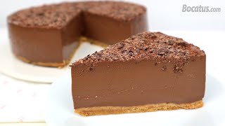 Tarta de Chocolate y Cuajada ¡muy ligera fácil y sin horno [upl. by Notnert]