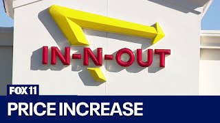 InNOut raises menu prices because of California minimum wage increase [upl. by Thetos]