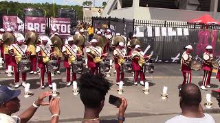 BethuneCookman Percussion Section vs Clark Atlanta U  Sept 21 2024 [upl. by Ahsiekan]