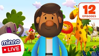 🔴 12 AMAZING Kids Bible Stories from Genesis to Jesus  60 Minutes of Bible Stories for Kids [upl. by Jean]