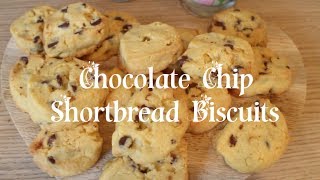 Chocolate Chip Shortbread Biscuits  VLOGMAS DAY 9 [upl. by Nolham669]