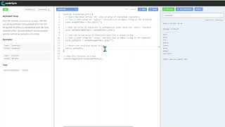 Alphabet Soup  Interview assessment Coderbyte  Code challenge  Solution Source Code Answers [upl. by Enyleuqcaj]