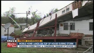 EF1 tornado rips through Spavinaw [upl. by Acirretahs]