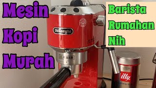 Unboxing Mesin Kopi DeLonghi Dedica  Bikin Latte amp Macchiato Ala Barista Rumahan [upl. by Mohandis]