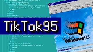 I Coded TikToks UI for Windows 95 [upl. by Alhak]