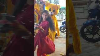 Teddy dance with Girls  खूबसूरत नजारा 🥰😂😍 funny comedy girls viral teddy [upl. by Rose]