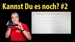 Wiederholung zum Schulstart Teste Dich  Teil 2 Kommazahlen [upl. by Chaddy]