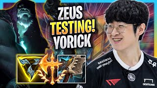 ZEUS TESTING YORICK IN KR SOLOQ  T1 Zeus Plays Yorick TOP vs Singed  Season 2023 [upl. by Eelyrag214]