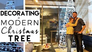 CHRISTMAS DECORATING  How to Decorate a Christmas Tree for a Modern Home [upl. by Serene]