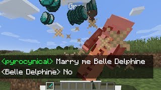 Marrying Belle Delphine in Minecraft [upl. by Htez]