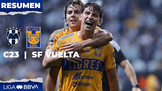 Resumen y Goles  Rayados vs Tigres  Liga BBVA MX  Clausura 2023  Semifinal Vuelta [upl. by Pitts]