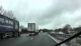 Driving On The M6 Motorway From Keele Services To J16 Crewe Cheshire East England [upl. by Belle]