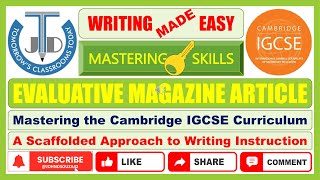 Evaluative Magazine Article  Mastering the Cambridge IGCSE Writing [upl. by Prinz319]