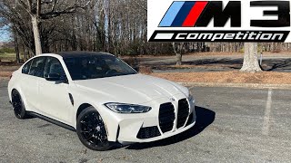 2024 BMW M3 Competition POV Start Up Test Drive Walkaround and Review [upl. by Mel]