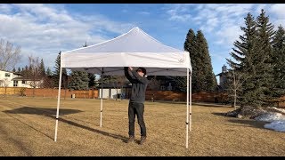 Instant Canopy 10X10 Setup  One person and takedown [upl. by Sitruk]