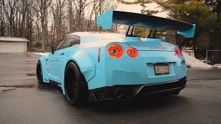 Chris sgfreak96 Review the INSANE 800HP Liberty Walk LBWK GTR R35 w Armytrix Exhaust [upl. by Adnuhser]