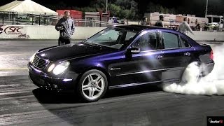 New World Record   Mercedes E55  103  134 MPH  14 Mile Drag Video  Road Test TV ® [upl. by Ayotahc]