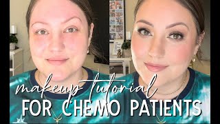 MAKEUP TUTORIAL FOR CHEMO PATIENTS  FALSE EYELASH TUTORIAL [upl. by Domenech]