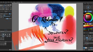 Rebelle 7 Pro How to use Structures vs Stencils vs Selection Tool [upl. by Ecyob]