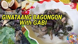 GINATAANG BAGONGON WITH GABI TRUMPET SNAIL IN COCONUT MILK WITH TAROsnail trumpetsnail [upl. by Nuyh]