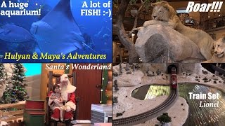 Hulyan amp Mayas Adventures Santas Wonderland Lionel Steam Engine Train Set Toys Etc [upl. by Jac]