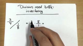 Division av bråk invertering [upl. by Nauqe923]