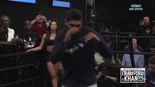 Fast hands Amir Khan full media workout in New York  Crawford v Khan [upl. by Osnofla500]