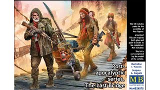 Unboxing Master Box 24078  124 Apocalyptic Series The Last Bridge Plastic Model Kit [upl. by Yniatirb97]