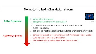 Symptome beim Zervixkarzinom  Strahlentherapie Prof Hilke Vorwerk [upl. by Akilegna518]