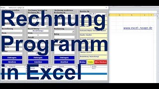 0 Rechnungsprogramm mit Kundendatenbank und Produktpalette in Excel VBA selber erstellen [upl. by Togram]