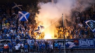 Lech Poznań on Tour  Szwecja  Sztokholm  AIK Solna vs Lech Poznań Doping kibiców [upl. by Winter]