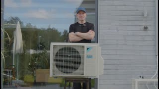 Installation av en Daikin luft luftvärmepump Uppsala [upl. by Reuben]