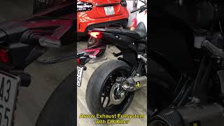 Arrow Fullsystem Exhaust MT09 Gen 3 with DB killer and without DB Killer [upl. by Palermo236]