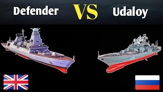 British HMS Defender VS Russian Udaloy Class Destroyer [upl. by Puttergill591]