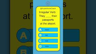 Verb Forms Quiz 165 Only Genius can spot correct verb challenge short guptawordscoach [upl. by Yrallih]