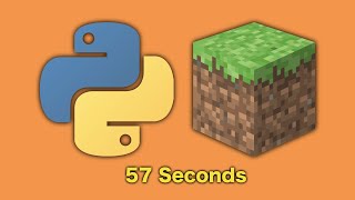 Code Minecraft With Python in 57 Seconds [upl. by Brodie]