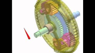 Car differential with spur gears 1 [upl. by Eyla]