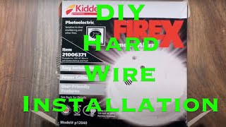 DIY Smoke Alarm Hard Wired Kidde Brand FireX Model Installation Tutorial Kidde Electrical Install [upl. by Nilsoj]