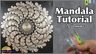 How To Make A Metallic Pinwheel Mandala Painting [upl. by Aleris]