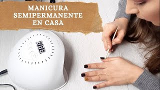 Cómo me hago la manicura semipermanente en casa  Todo de aliexpress [upl. by Kubiak]