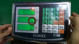 Ajuste y Configuración balanza Marca Patricks Modelo TCS  60Cp Weight Scale Calibration [upl. by Sackey389]