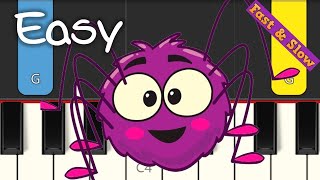 ITSY BITSY SPIDER  EASY PIANO TUTORIAL [upl. by Yrogiarc390]