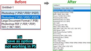 Adobe Photoshop  save as option not working [upl. by Jesher]