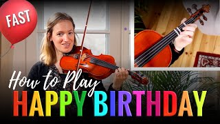 Learn Happy Birthday on Violin  How to Play Tutorial [upl. by Sualocin]